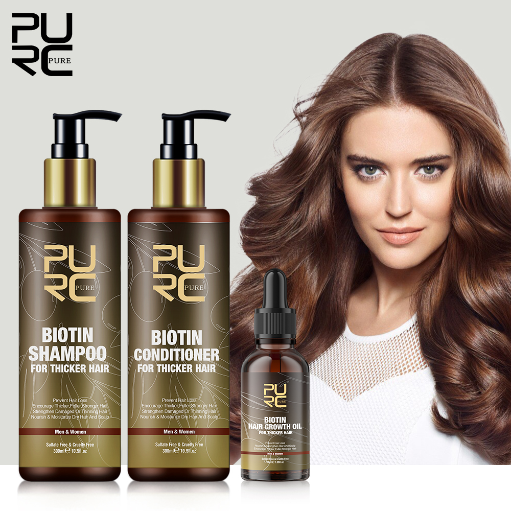 Keratin Treatment Set - PURC Hair Growth Products Biotin Oil