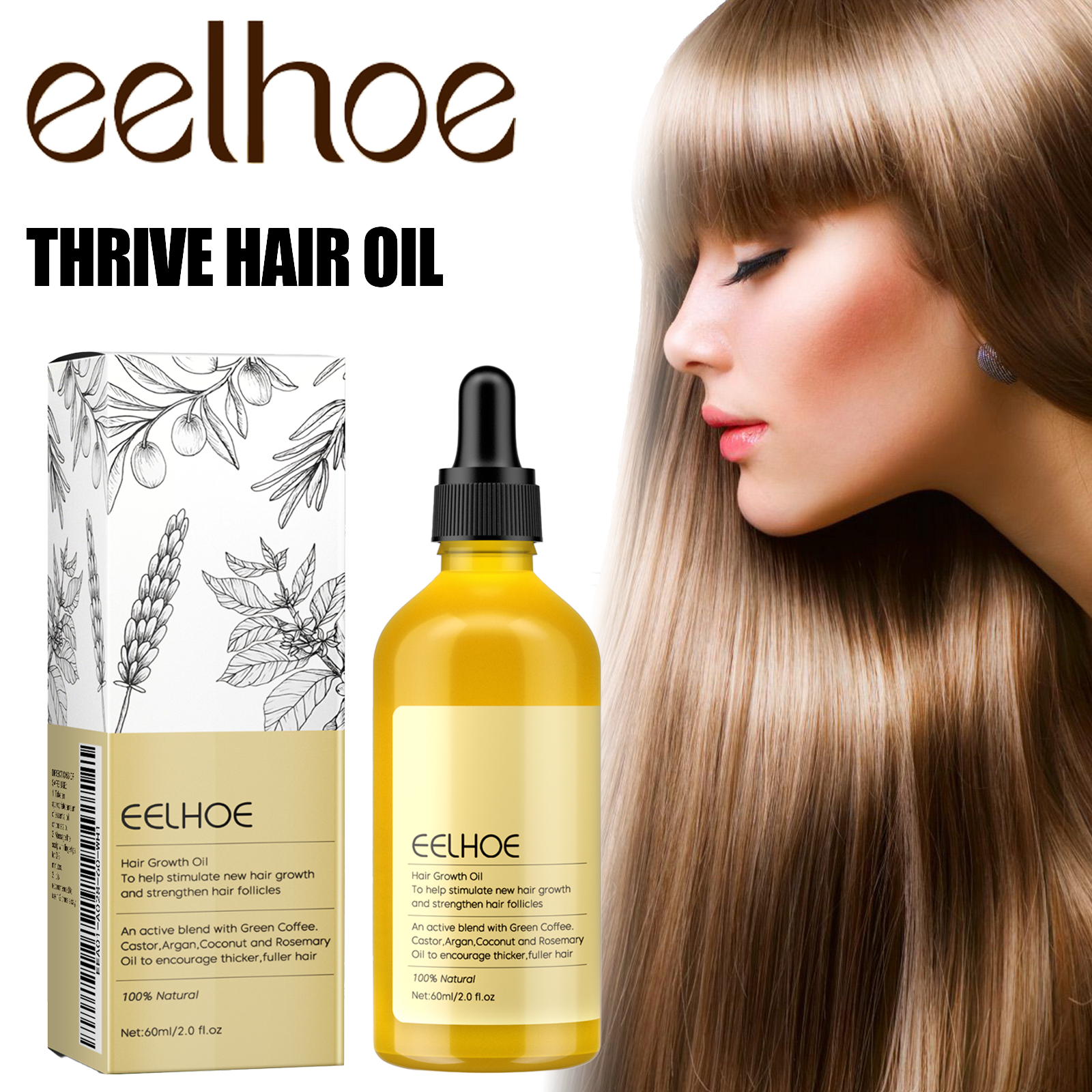 Argan Oil Treatment - Rosemary Hair Growth Oil 60ml Anti