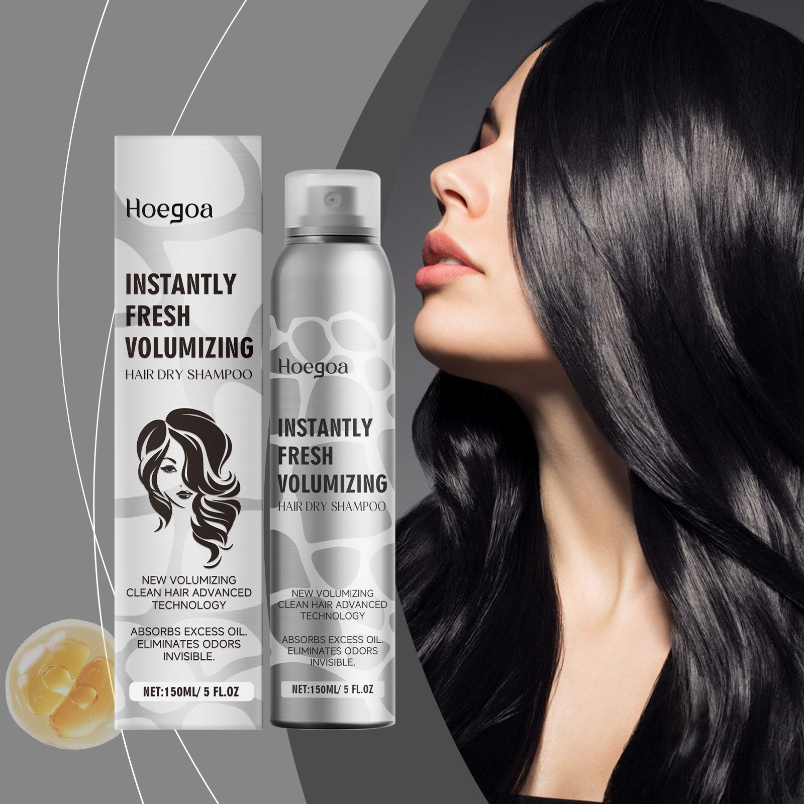 Hair Care Natur - Hair Dry Shampoo Volumizing Refreshing Oil