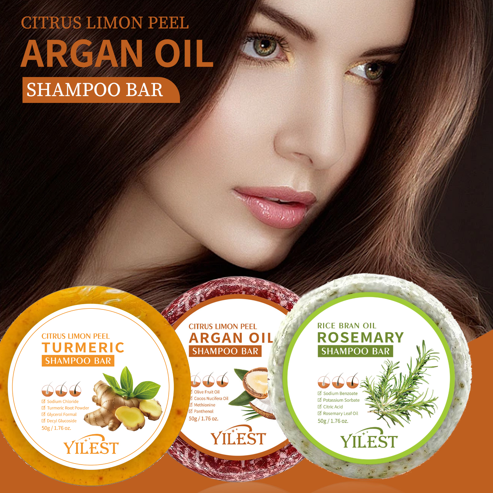 Argan Oil Treatment - 4 Bars of Anti-Hair Loss Shampoo