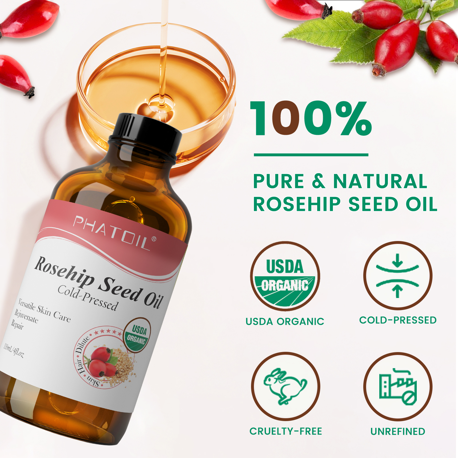 PHATOIL 118ml Organic Face Oil – Argan Oil Treatment Bewertung und Preis