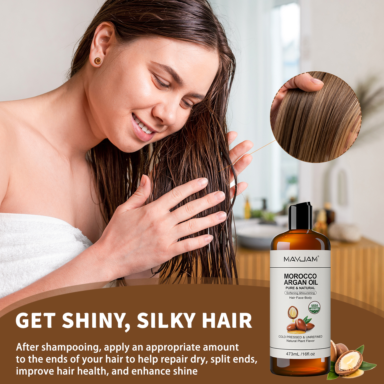 USDA Organic Coconut Oil for S – Argan Oil Treatment Bewertung und Preis