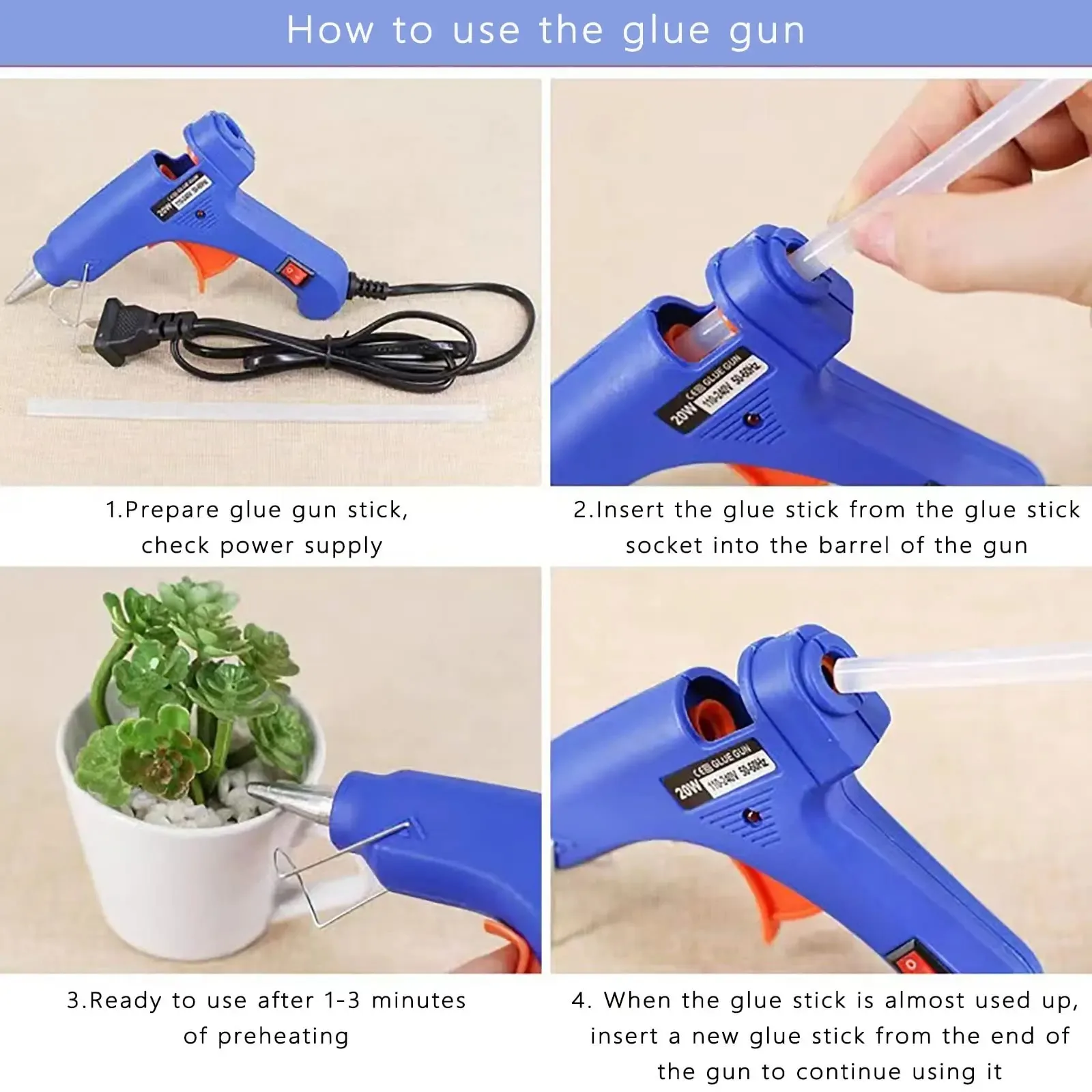 Thermal Glue Gun Rechargeable  – Glue Gun Hair Bewertung und Preis