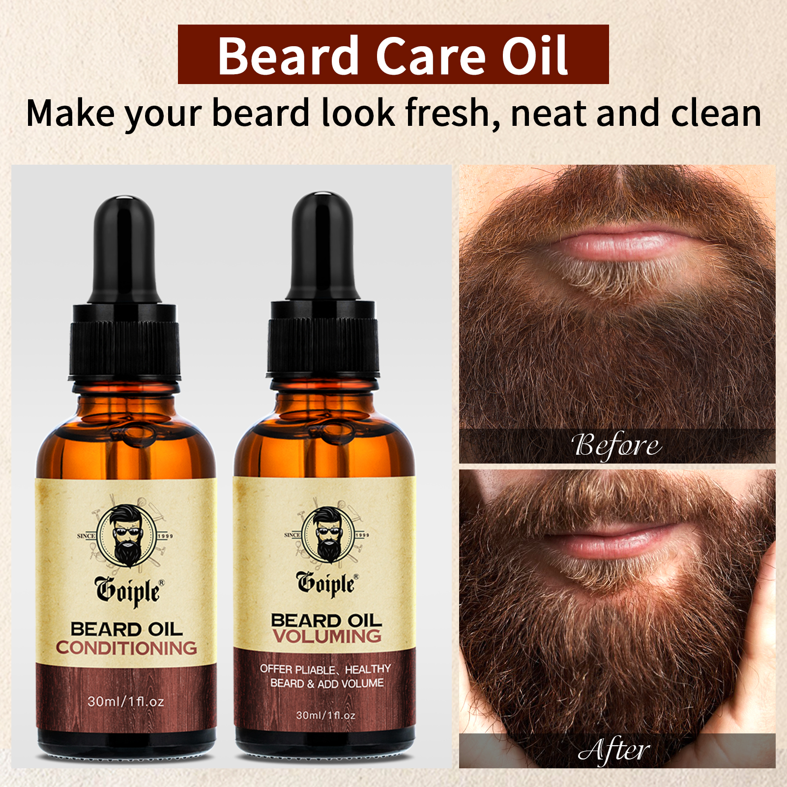 3pcs Men Natural Beard Care Oi – Hair Care Natur Bewertung und Preis